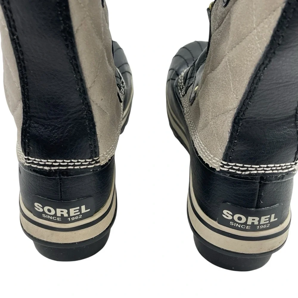 SOREL Tofino Holiday Silver Sage Lace-up Winter Snow Boots Women US Size 5 EU 36